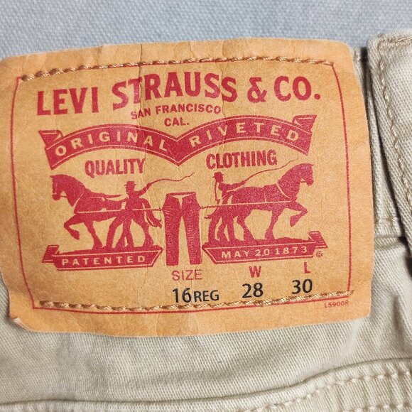 Levi's jogger boys size 16 reg, (28/30) cream colour elastic waistband, tapered - Picture 5 of 13